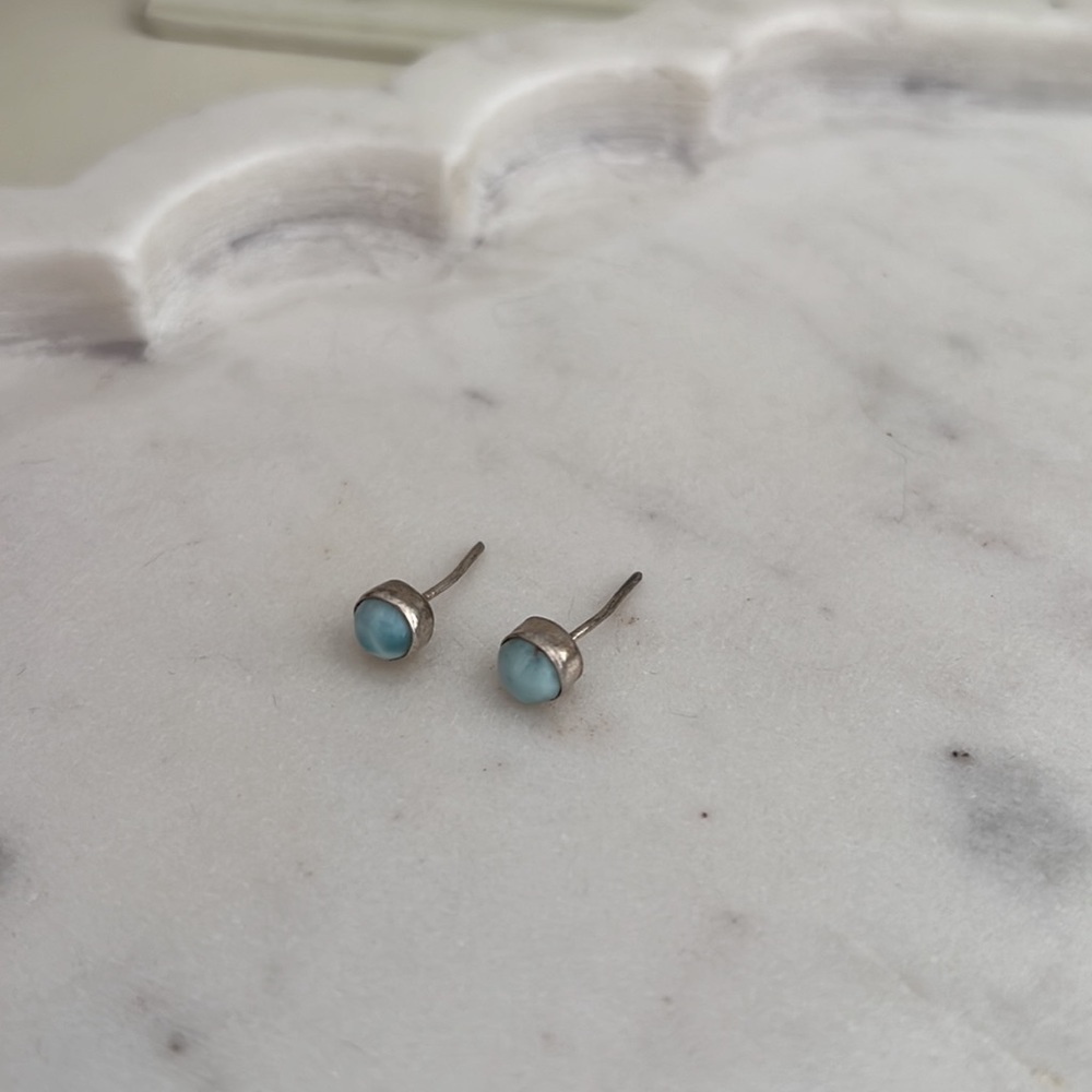 Boutique Turquoise Blue Stud Earrings